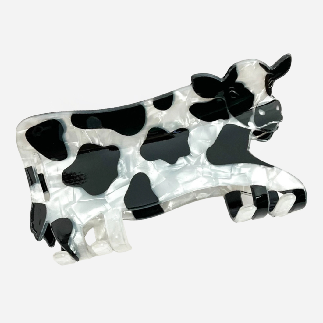 Cow Hair Claw - Black/Iridescent