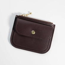 Handmade Leather Wallet with Zip Pouch (Assorted Colours)