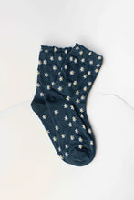 Daisy Meadow Socks - Navy Blue
