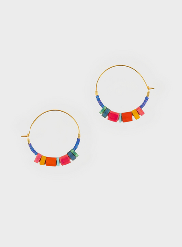 Fiona Hoops - Multi Blue