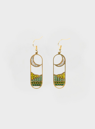 Moonview Earrings - Green