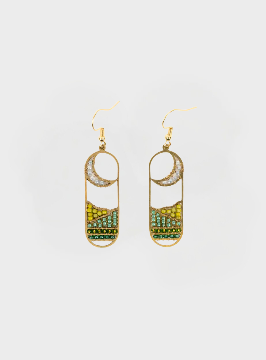 Moonview Earrings - Green