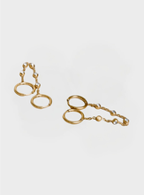 Dion Double Huggie Hoops - Gold