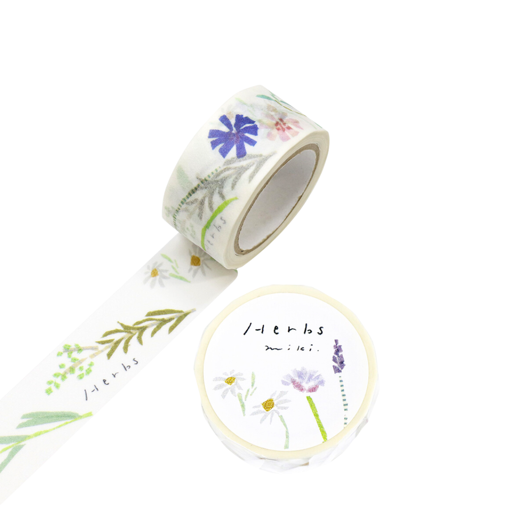 Washi Tape - Miki Tamura Herbs 20mm