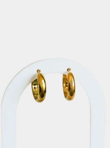 Cheri 15mm Hoop Earrings - Gold