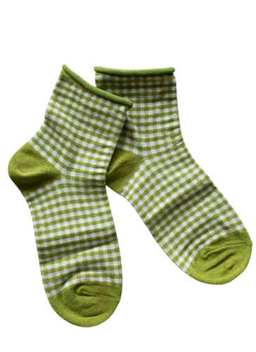 Picnic Mid Crew Socks - Olive