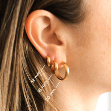 Cheri 15mm Hoop Earrings - Gold
