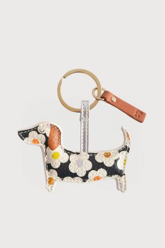 Floral Dog Bag Charm / Keychain