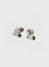 Swirl Wave Earrings - Silver