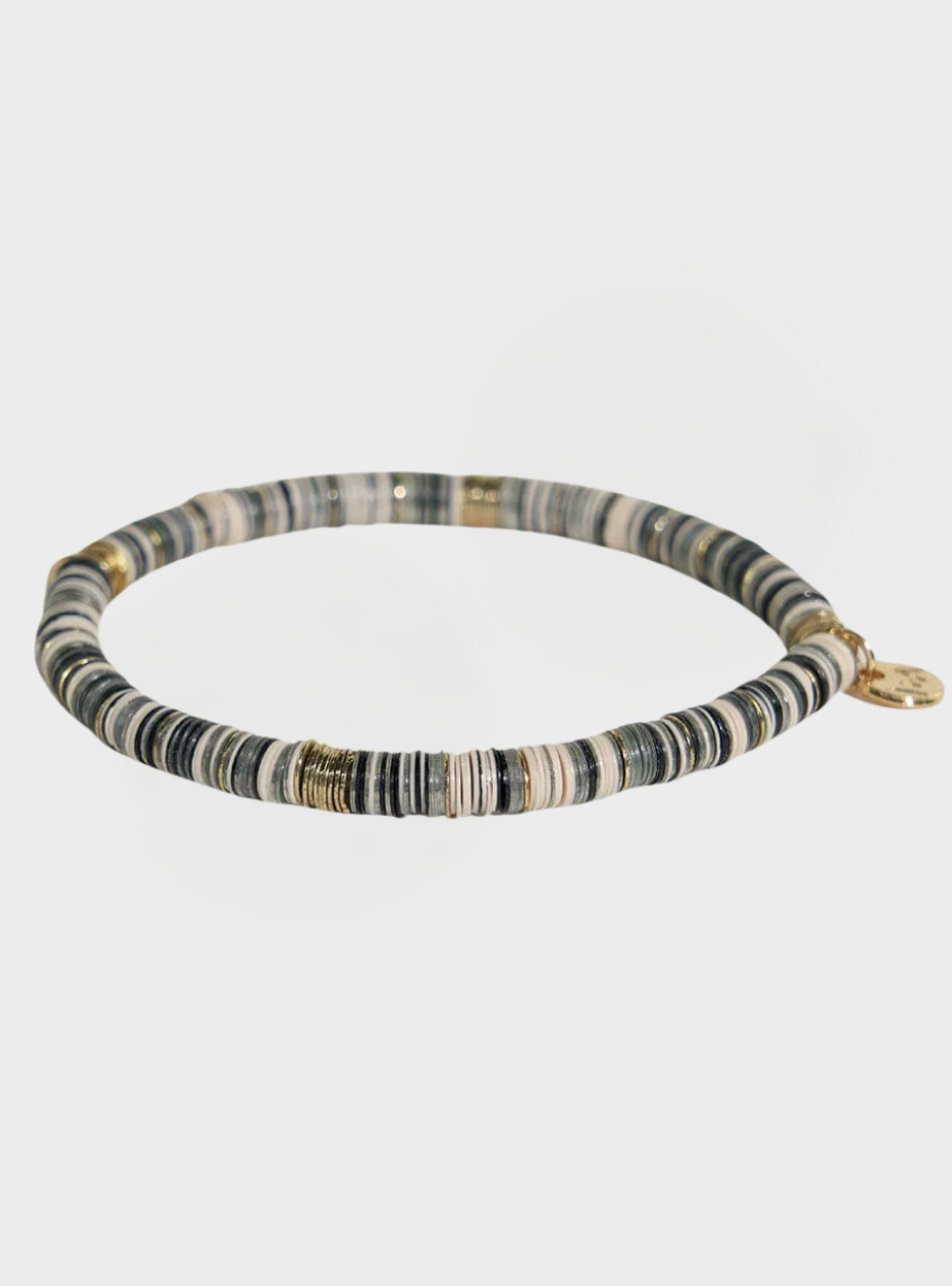 Multi Mix Stretch Bracelet - Black and White