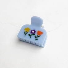 Eco-friendly Flower Square Hair Claw Clip - Blue