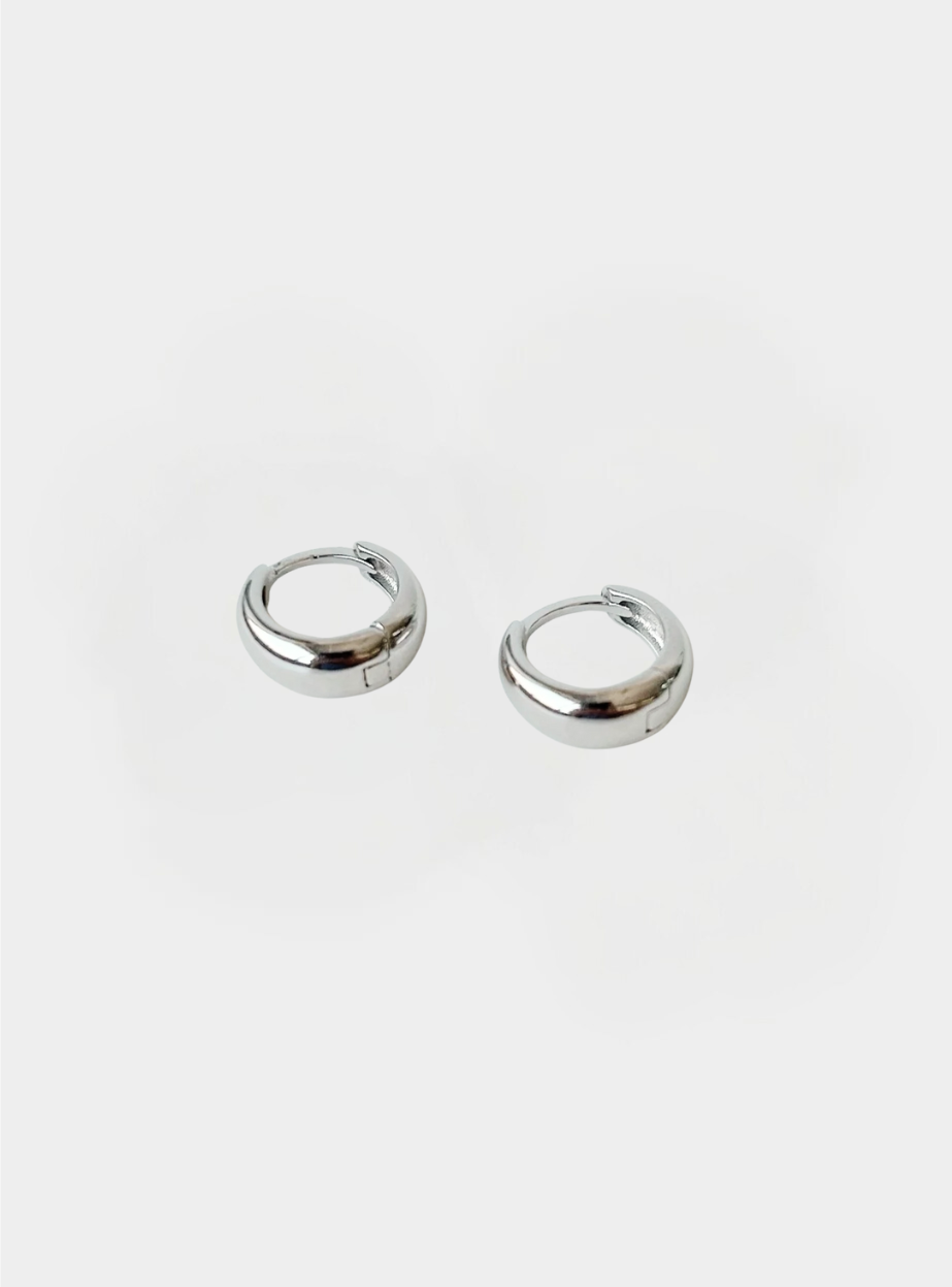 Sloan Hoop Earrings - Silver