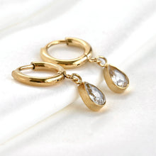 Ella Teardrop Hoop Earrings - Gold