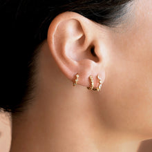 Lyra Huggie Hoop Earrings - Gold