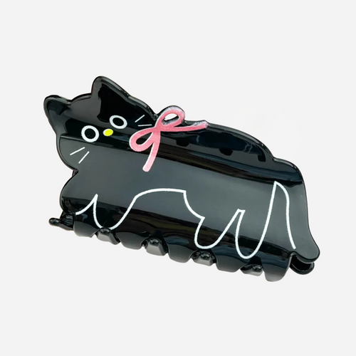 Eleanor Black Cat Claw Clip