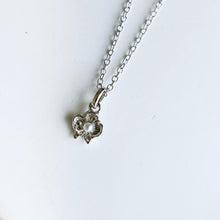 Leonora Flower and Pearl Necklace - Silver