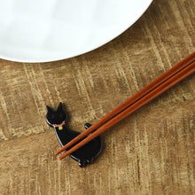 Black Cat Chopstick Rest