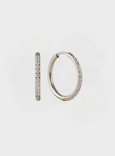 Waterproof Evie 20mm Hoop Earrings - Silver