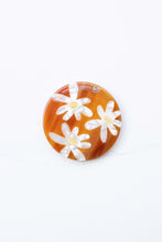 Eco Acetate Daisy Compact Mirror - Brown Sugar