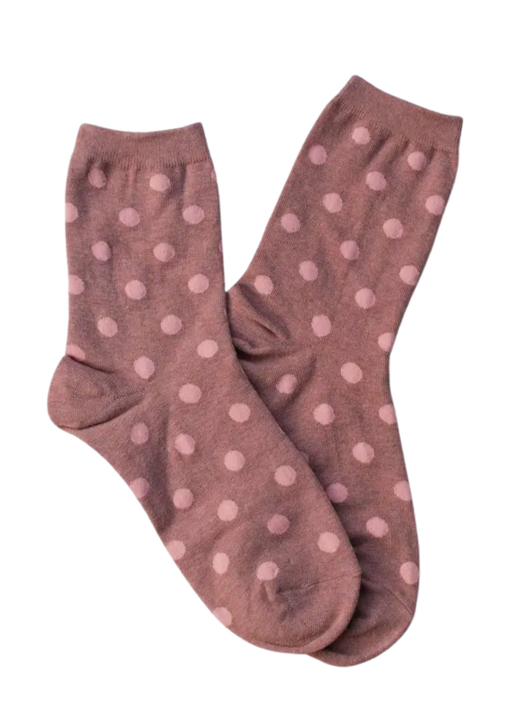 Polka Dot Socks - Mauve