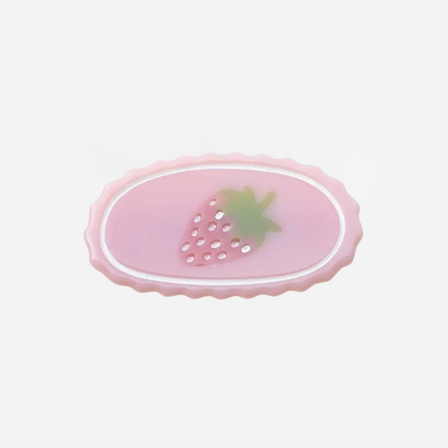 Eco-friendly Acetate Strawberry Hair Clip - Pink