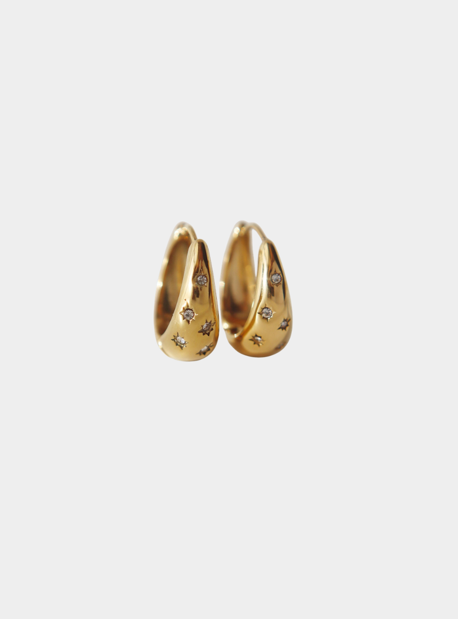 Astrid Constellation Hoop Earrings - Gold