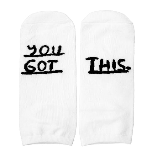 You Got This Socks - White or Black (Assorted Colours)