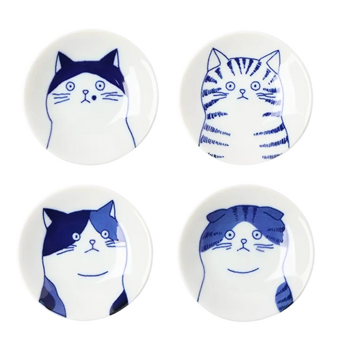 Shichita Cat 8cm Mini Plate - Assorted Designs (Sold Individually)
