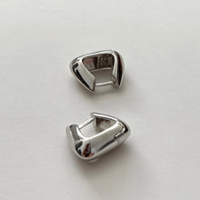 Small Pyramid Hoop Earrings - Silver