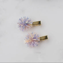 Pom Hair Clips - Set of 2 - Lilac