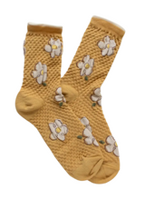 Hildi Floral Socks - Mustard