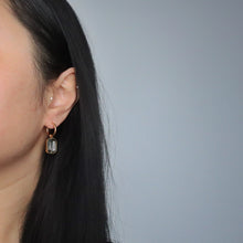 Drew Huggie Hoop Earrings - Gold/Black
