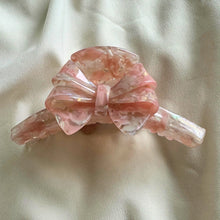 Cellulose Acetate Bow Hair Claw Clip - Pink Multi