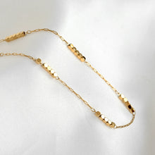 Cube Beaded Chain Necklace - Gold