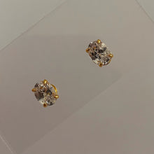 Oval Sparkle Stud Earrings - Gold