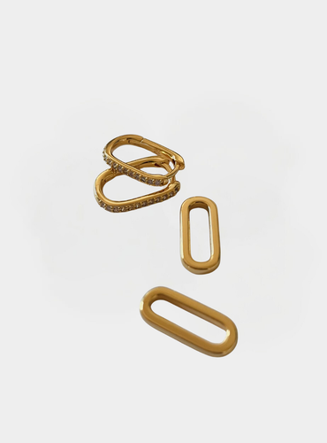 Paperclip Earrings - Gold