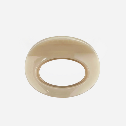 Oval Hair Claw Clip - Tan