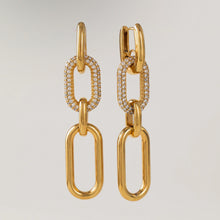 Solana Paperclip Triple Drop Hoop Earrings