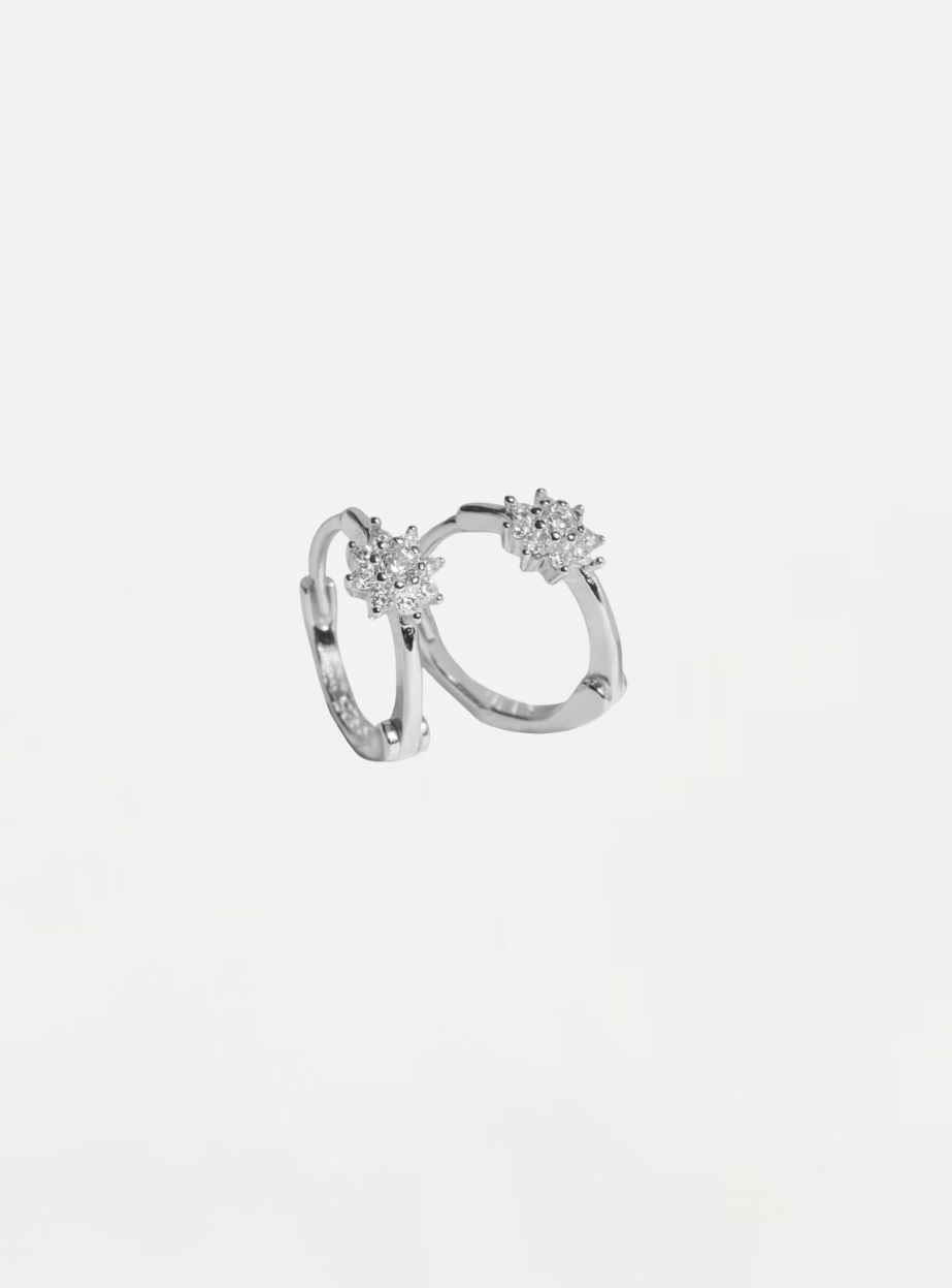 Ophelia Hoop Earrings - Silver