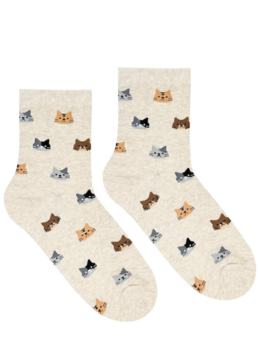 Cat Socks - Oatmeal