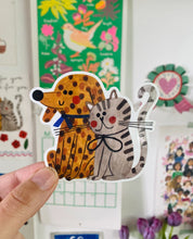 Cat + Dog Friends Sticker