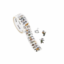 Washi Tape Sticker Roll - People Living in a Notebook - Cafe Day