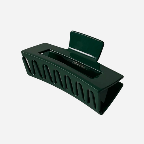 Large Rectangle Claw Clip - Emerald
