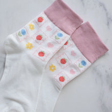 Spring Check Socks - Pastel Pink