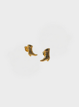 Mini Boot Stud Earrings - Gold