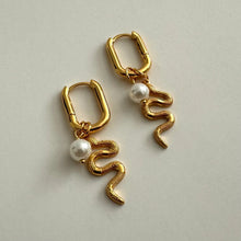 Snake Charm Earrings - Gold