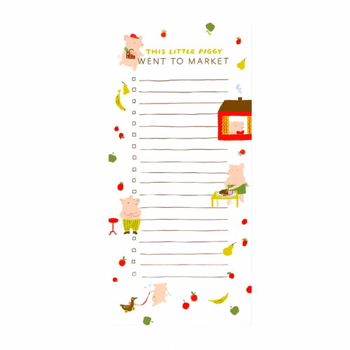 This Little Piggy Market List Notepad with Magnet