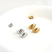 Small Croissant Dome Stud Earrings - Gold or Silver