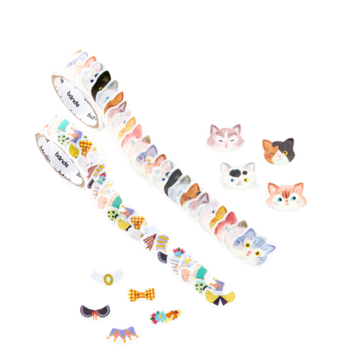 Washi Tape Sticker Rolls (2x) - Cat