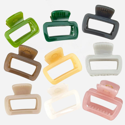 Small Square Hair Claw Clip - Assorted Colours